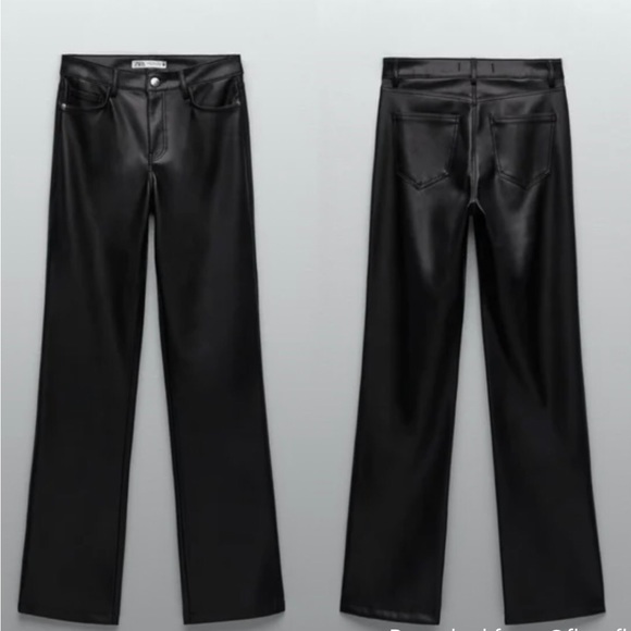 Zara Pants & Jumpsuits Zara High Waist Leather Pants Poshmark